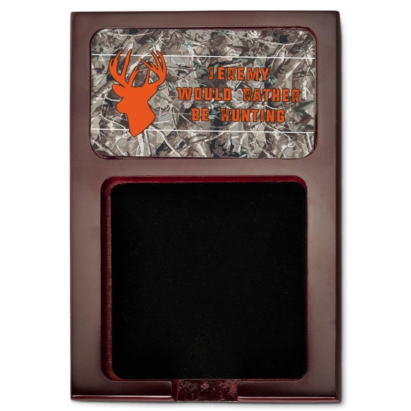 Hunting Camo Red Mahogany Sticky Note Holder - Flat