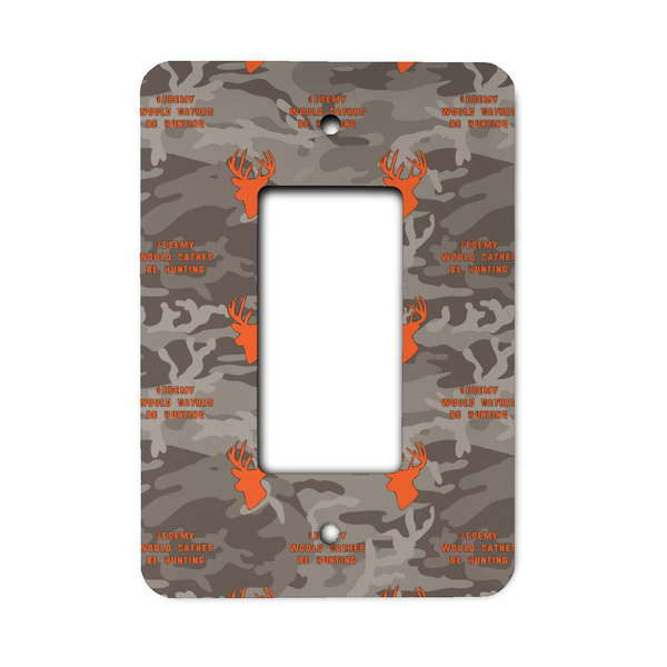 Custom Hunting Camo Rocker Style Light Switch Cover - Single Switch (Personalized)