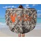 Hunting Camo Round Beach Towel - In Use