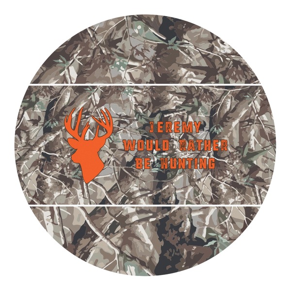 Custom Hunting Camo Round Decal - Large (Personalized)