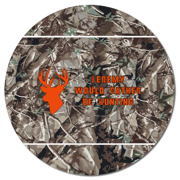 Hunting Camo Round Fridge Magnet - FRONT