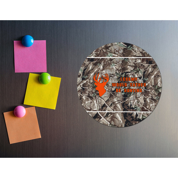 Hunting Camo Round Fridge Magnet - LIFESTYLE