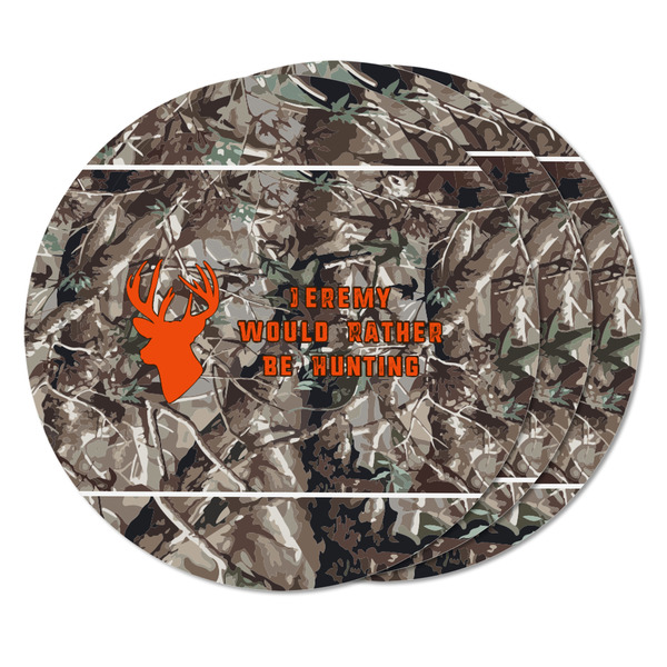 Hunting Camo Round Fridge Magnet - THREE