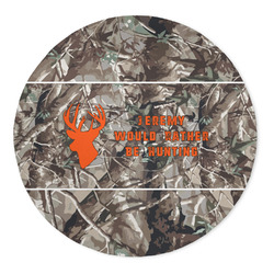 Hunting Camo 5' Round Indoor Area Rug (Personalized)