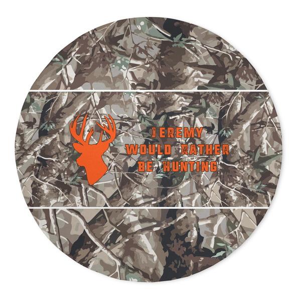 Custom Hunting Camo 5' Round Indoor Area Rug (Personalized)
