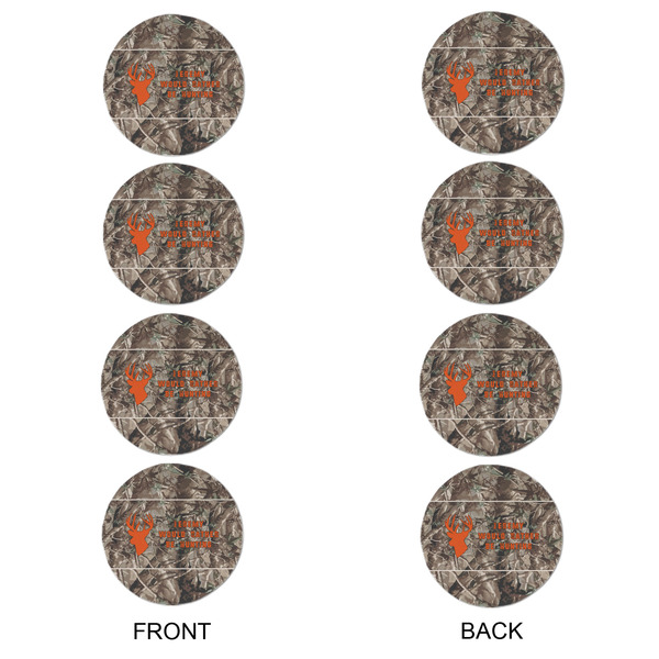 Hunting Camo Round Linen Placemats - APPROVAL Set of 4 (double sided)