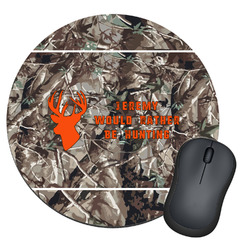 Hunting Camo Round Mouse Pad (Personalized)