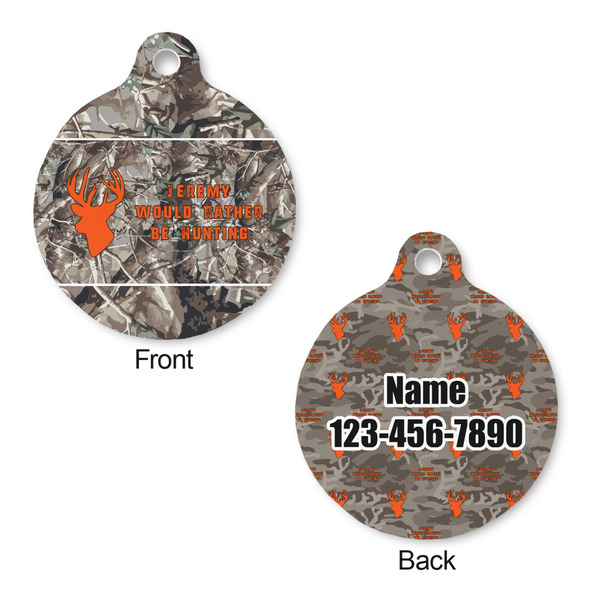 Hunting Camo Round Pet ID Tag - Large - Approval