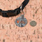 Hunting Camo Round Pet ID Tag - Small - In Context