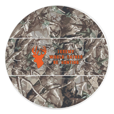 Hunting Camo Round Stone Trivet (Personalized)