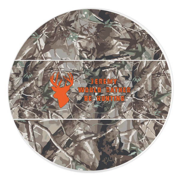 Custom Hunting Camo Round Stone Trivet (Personalized)