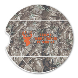 Hunting Camo Sandstone Car Coaster - Single (Personalized)