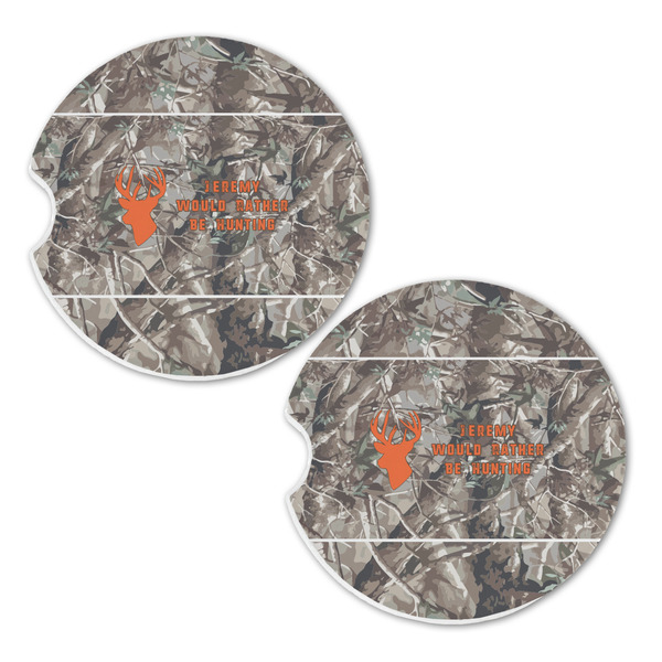 Hunting Camo Sandstone Car Coasters - Set of 2