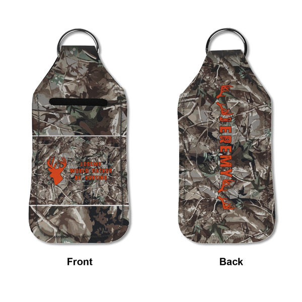 Hunting Camo Sanitizer Holder Keychain - Large APPROVAL (Flat)