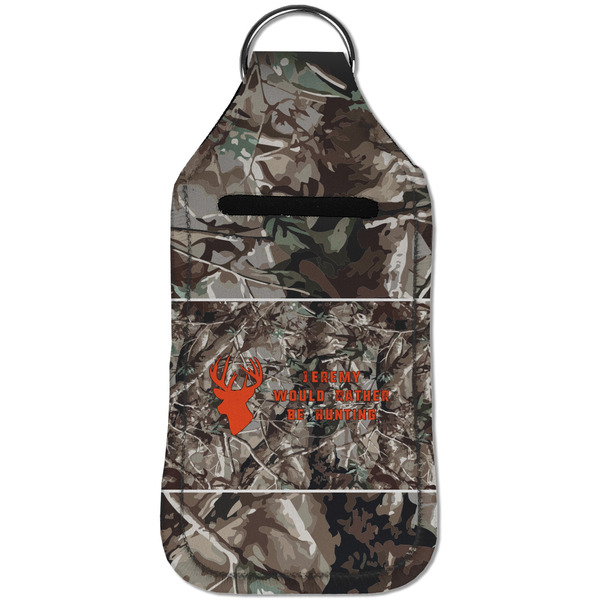 Hunting Camo Sanitizer Holder Keychain - Large (Front)