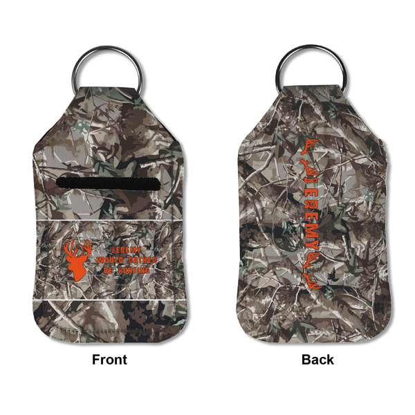 Hunting Camo Sanitizer Holder Keychain - Small APPROVAL (Flat)