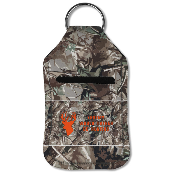 Hunting Camo Sanitizer Holder Keychain - Small (Front Flat)