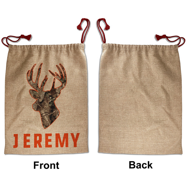 Hunting Camo Santa Bag - Approval - Front