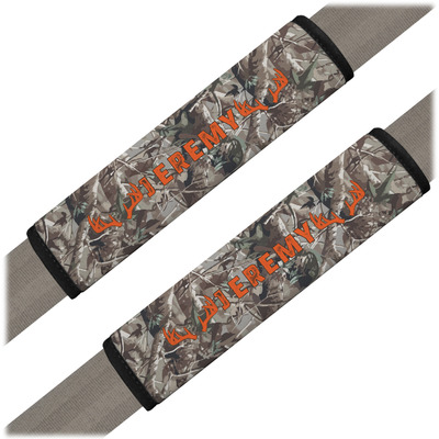 Hunting Camo Seat Belt Covers (Set of 2) (Personalized)