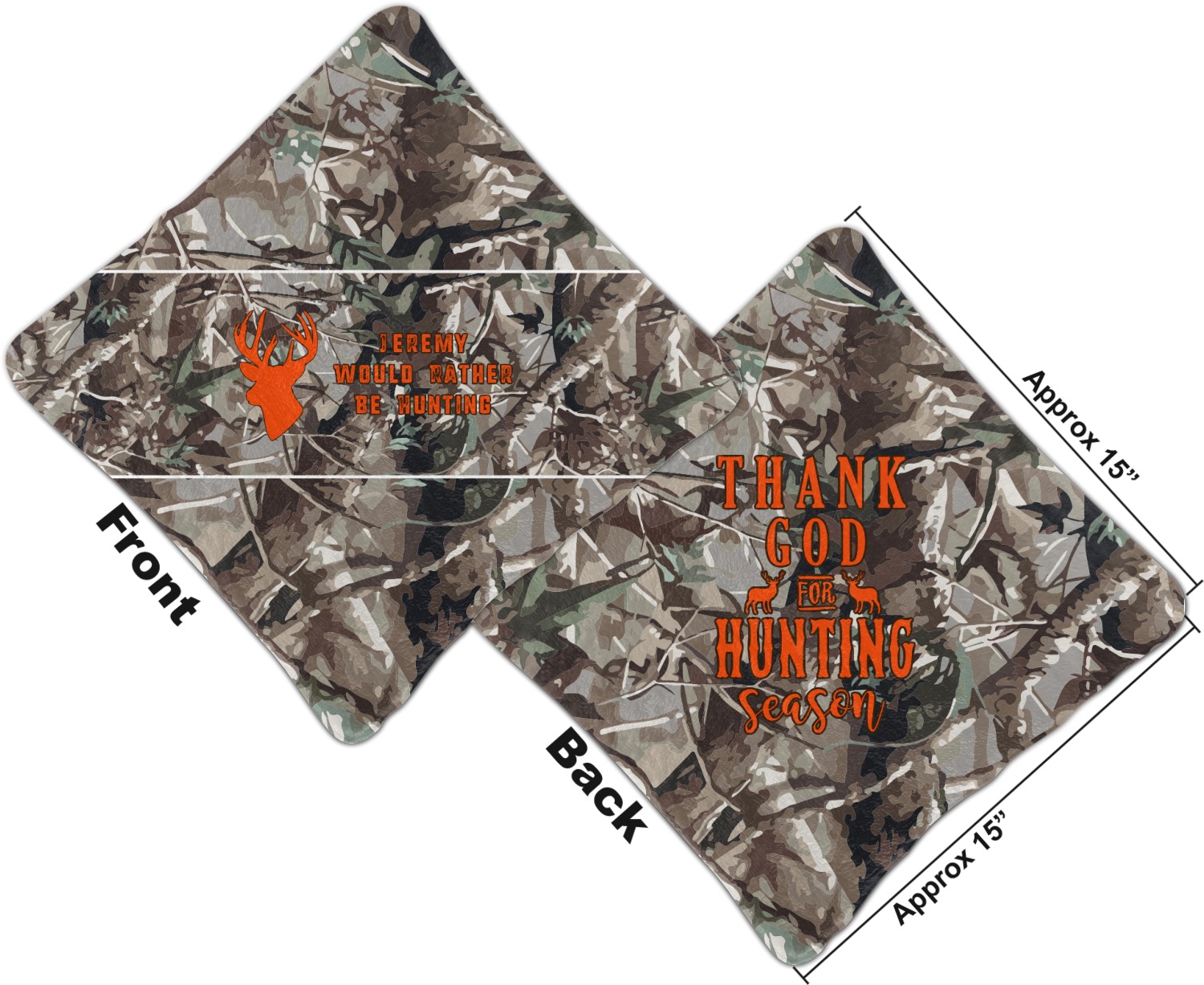 Hunting Camo Security Blanket (Personalized) YouCustomizeIt