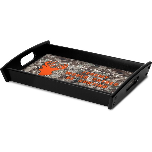 Hunting Camo Serving Tray Black - Corner