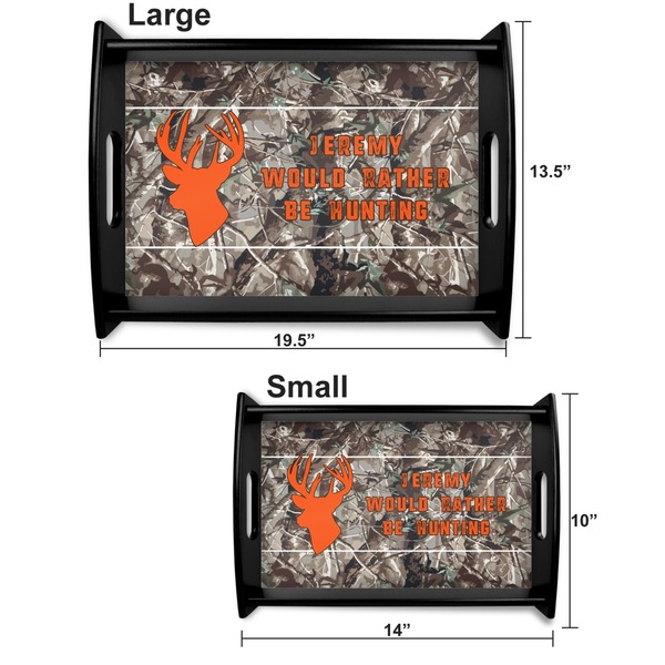 Hunting Camo Serving Tray Black Sizes
