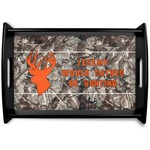 Hunting Camo Black Wooden Tray - Small (Personalized)