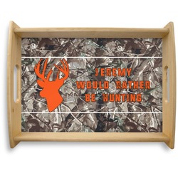 Hunting Camo Natural Wooden Tray - Large (Personalized)