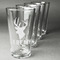 Hunting Camo Set of Four Engraved Pint Glasses - Set View