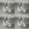 Hunting Camo Set of Four Personalized Stemless Wineglasses (Approval)
