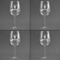 Hunting Camo Set of Four Personalized Wineglasses (Approval)