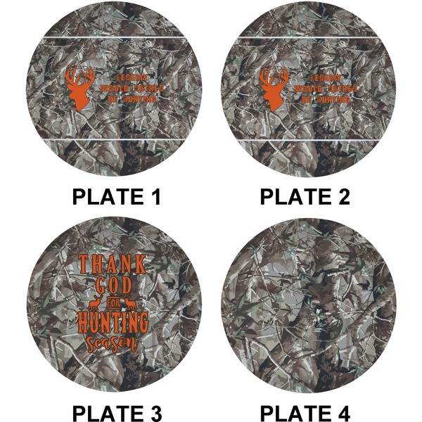 Hunting Camo Set of Lunch / Dinner Plates (Approval)
