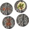 Hunting Camo Set of 4 Glass Lunch / Dinner Plate 10" (Personalized)