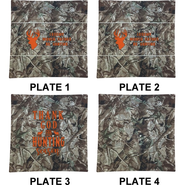 Hunting Camo Set of Square Dinner Plates (Approval)