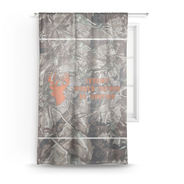 Custom Hunting Camo Sheer Curtain - 50"x84" (Personalized)