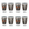 Hunting Camo Shot Glassess - Two Tone - Set of 4 - APPROVAL
