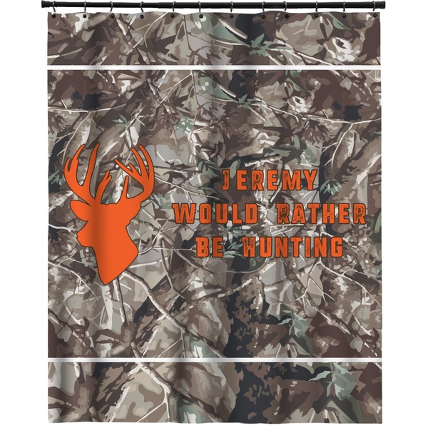 Custom Hunting Camo Extra Long Shower Curtain - 70"x84" (Personalized)