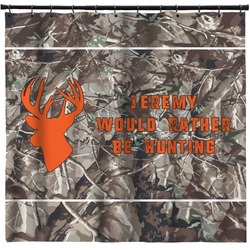 Hunting Camo Shower Curtain - 69"x70" w/ Name or Text