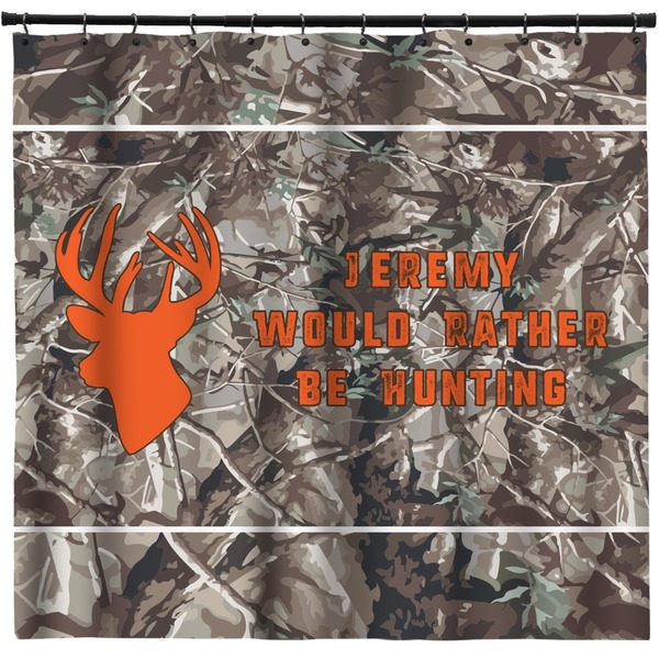 Custom Hunting Camo Shower Curtain (Personalized)