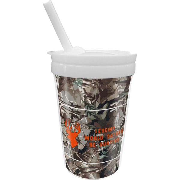 Custom Hunting Camo Sippy Cup with Straw (Personalized)
