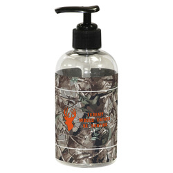Hunting Camo Plastic Soap / Lotion Dispenser (8 oz - Small - Black) (Personalized)