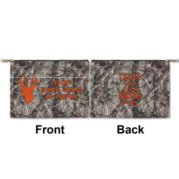 Hunting Camo Small Zipper Pouch Approval (Front and Back)