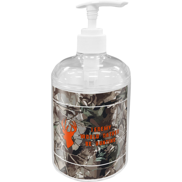 Custom Hunting Camo Acrylic Soap & Lotion Bottle (Personalized)
