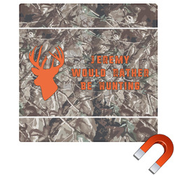 Hunting Camo Square Car Magnet - 6" (Personalized)