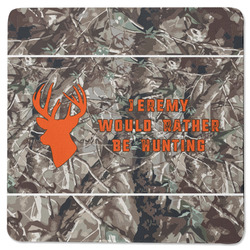 Hunting Camo Square Rubber Backed Coaster (Personalized)