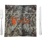 Hunting Camo Glass Square Lunch / Dinner Plate 9.5" (Personalized)