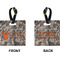 Hunting Camo Square Luggage Tag (Front + Back)