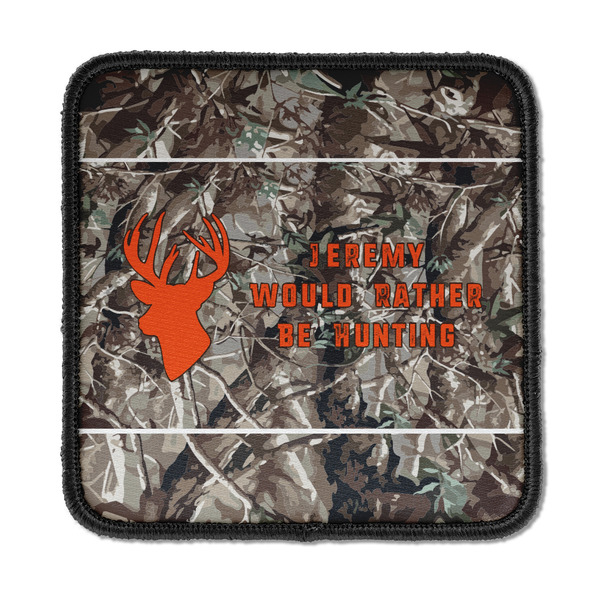 Custom Hunting Camo Iron On Square Patch w/ Name or Text