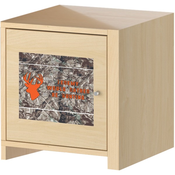 Hunting Camo Square Wall Decal on Wooden Cabinet