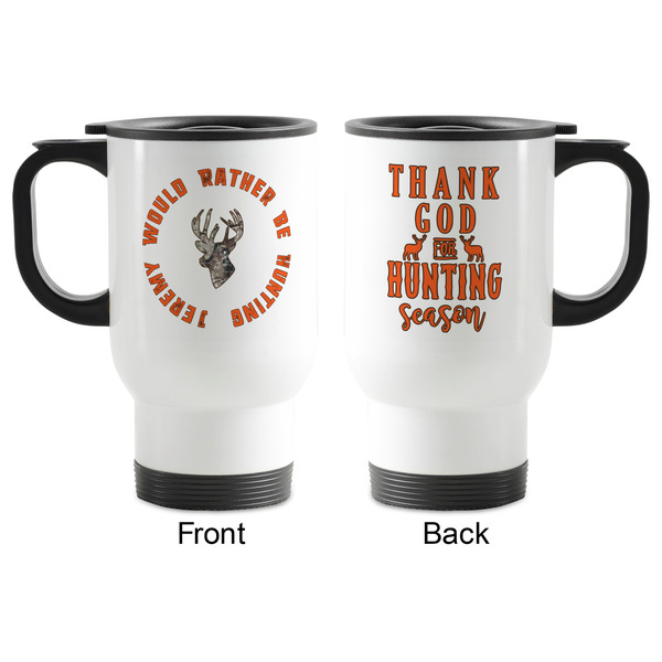 Hunting Camo Stainless Steel Travel Mug with Handle - Apvl